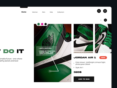 Nike Shoes Store Website | Hero Section branding graphic design ui