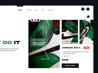 Nike Shoes Store Website | Hero Section