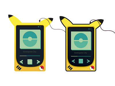 Pokemon-Pikachu mp3 design graphic design illustrator mp3 music pikachu pokemon vecto