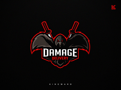 Damage Delivery branding design esport illustration kingward logo mascot mascotlogo sport vector