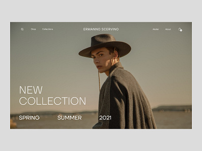 Brand Online Store brand concept desktop ermanno scervino fashion figma landing store ui ux webdesign website