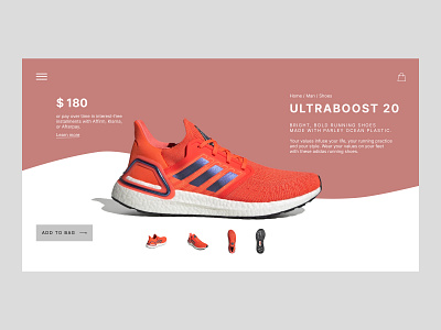 Adidas Sneaker Product Page brand concept desktop fashion figma landing product page store uiux webdesign website