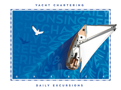 Sailman 3d blue sailboat sea seagull yacht
