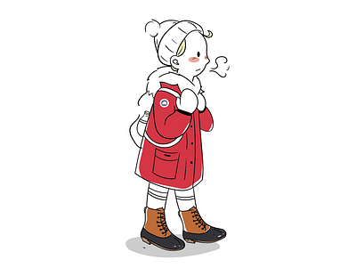 Canada goose + airpods + duck boots illustration