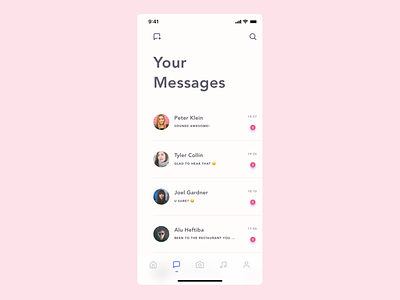 Messanger App app branding chat design icon messanger minimal typography ui ux
