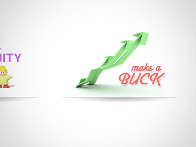 Make A Buck 3d arrows callouts graphics header