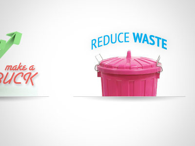 Reduce Waste can graphics header pink reduce trash waste