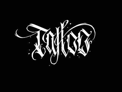 Tattoo lettering branding calligraphy design lettering letters logo logotype typography vector