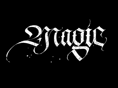 Magic gothic lettering branding calligraphy lettering letters logo logotype typography vector