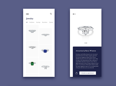 Jewelry App app clean design ecommerce iphone jewelry mobile mobile app mobile design store ui ux