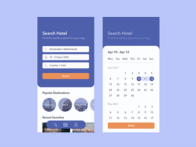 Hotel Booking App app booking booking app design hotel iphone mobile new search travel travel app traveling ui uidesign ux uxdesign