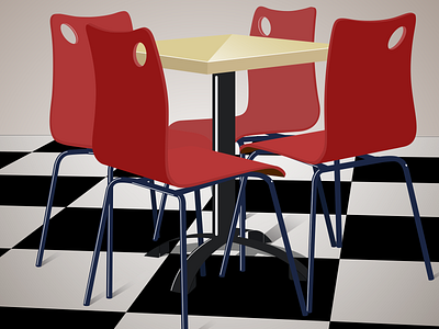 Red chair adobe illustrator chair illustrator table vector