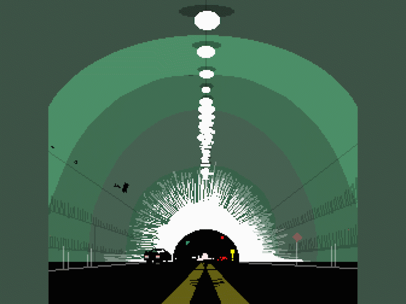 DTLA Tunnel 8bit 8bits animatedgif animation gif gif animation illustration pixel pixelart