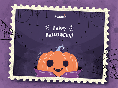 Happy Halloween! 🎃 artwork autumn character colorful greeting card halloween holiday illustration illustrator ios macos postcard procreate productivity pumpkin readdle spider spooky textured trick or treat
