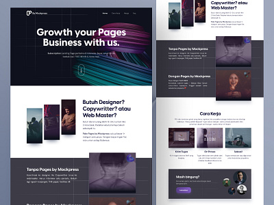 Landing Page Agency - Pages by Mockpress clean design elementor graphic design landing page landing pages open to work subsciptions ui uiux ux wordpress agency