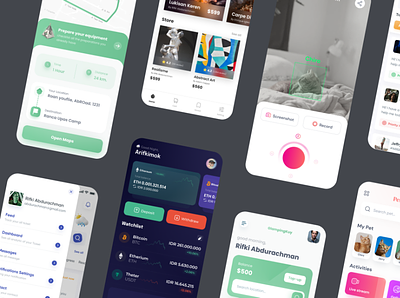 Recap - 2021 UI Design Project 3d app apps branding clean protoyping ui ui design uiux ux