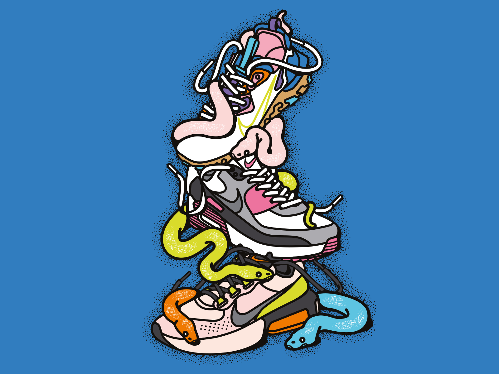 Nike Sneaker/Trainer illustration by SEASONOFVICTORY aka Linda Baritski ...