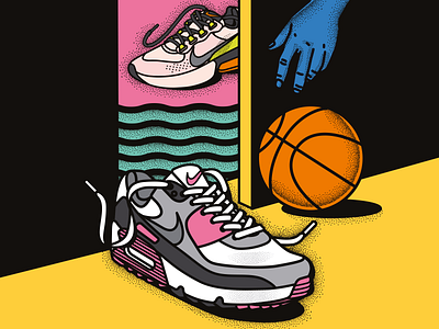 Basketball Nike sneakers/trainers - fashion editorial, sports