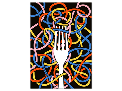 Restaurant editorial art  – pasta theme