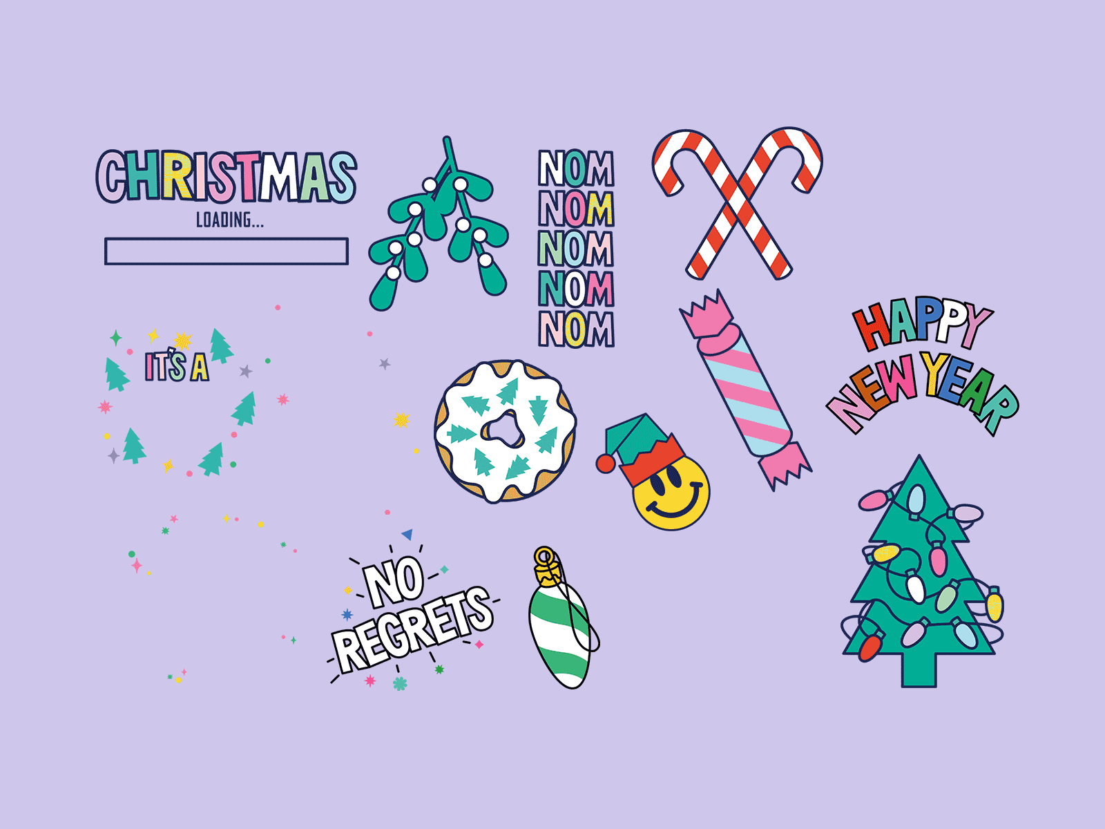 Animated Sticker Gifs - Illustrations animated gif animated logo animatedgif animatedstickers branding christmas design editorialillustration freelanceillustrator gif gifs illustration newyears restaurant socialmedia socialmediamarketing stickergifs stickers