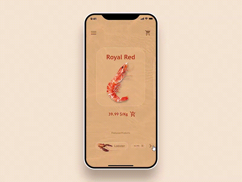 Shrimp store - App Interaction