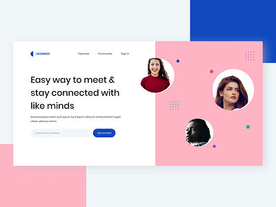 Hero Section of a Landing Page Design