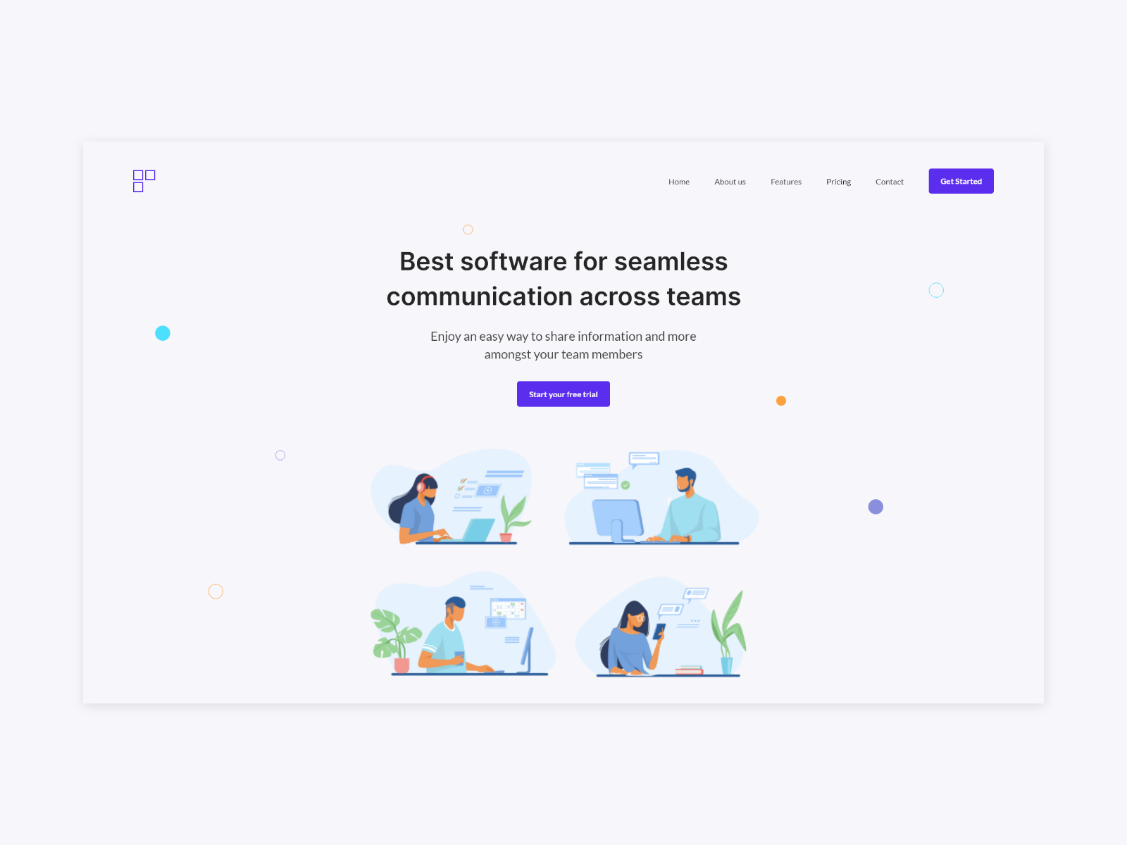 Landing Page UI by Tolu Abu on Dribbble