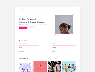 A personal portfolio website design adobe xd adobexd branding design figma design figmaafrica hero section interface landing page portfolio design portfolio site portfolio website ui ui ux ui design uidesign uiux user interface user interface design