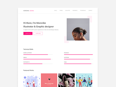 A personal portfolio website design