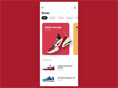 Shoes App after effects aftereffects animated animated gif animation app clean ui colours design ecommerce ecommerce app flat interaction design minimal nike parallax effect shoes sneakers ui uidesign