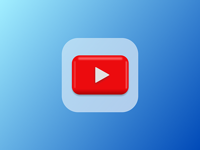 Youtube App Icon Big Sur 3d app apple big sur branding clean design exploration figma graphic icon logo mac macbook neumorphism skeumorphic skeumorphism youtube