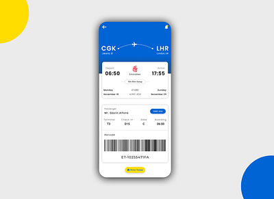 Flight ticket UI design - Passenger details aircraft airplane android app book booking card clean concept design exploration figma flight flow ios minimal mobile plane simple travel