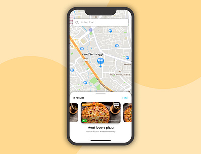 Food delivery app - UI exploration app booking buy card cart category clean concept design exploration figma food icons ios mobile order payment shopping ux