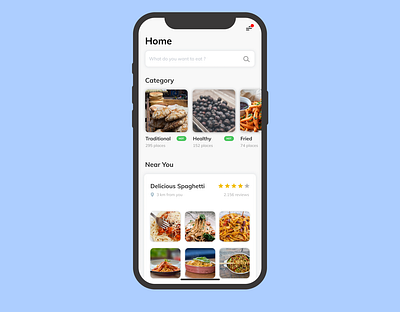 Food delivery app - UI exploration app card clean concept delivery delivery app exploration figma ios iphone iphone x mobile white