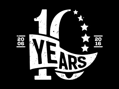 10 Years Dribbble anniversary lettering logo ten years typography