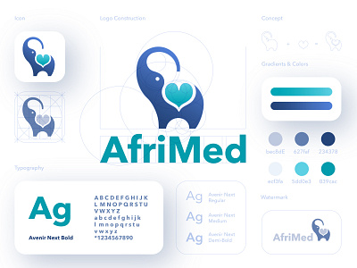 Afrimed branding app branding design doctor app healthcare app icon logo medical app minimal typography