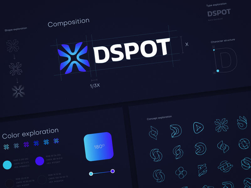 Dspot rebranding branding colors design logo typography