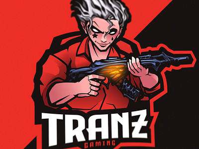 Tranz Mascot Logo branding design esports esports logo design esportslogo gradient graphic graphic design graphics icon illustraion illustration logo minimal photoshop typography