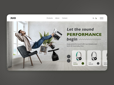 JUO Headphones - Web design