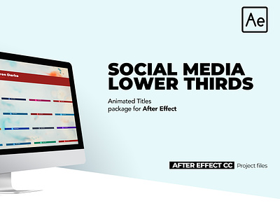 20 Social Media Lower Thirds after effect cc 2018 after effect video templates after effects cc after effects project files branding corporate corporate slideshow lower thirds social media social media lower thirds