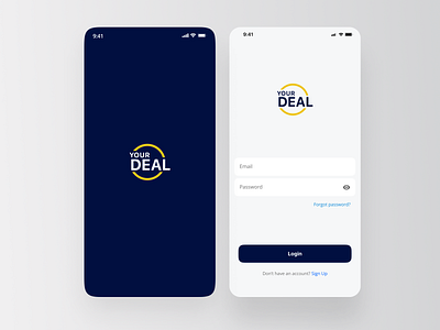 Coupon App Login Screen app apple clean coupon home page log in login logo marketing minimal mobile password register shop sign in sign up simple splash ui ux