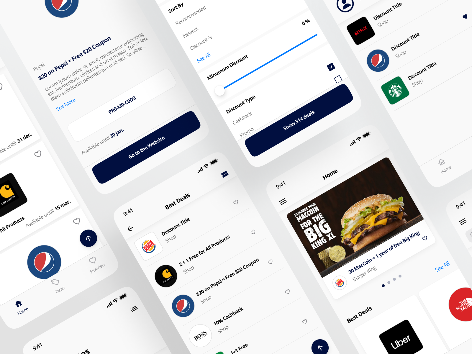 Discount App Screens by Eric Christian Pambou on Dribbble