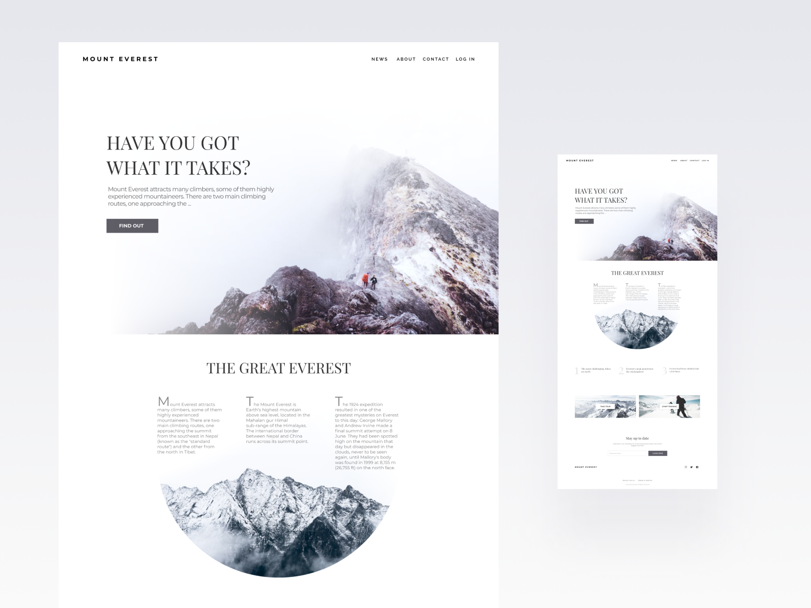 Landing Page: Everest by Eric Christian Pambou on Dribbble