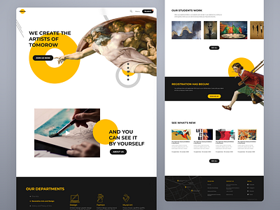 Landing Page: Art University