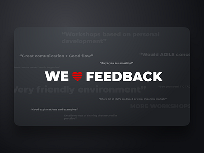 Minimal Feedback Section agile apple clean dark mode design design thinking feedback figma icon interface ios minimal persona presentation section simple ui user ux workshop