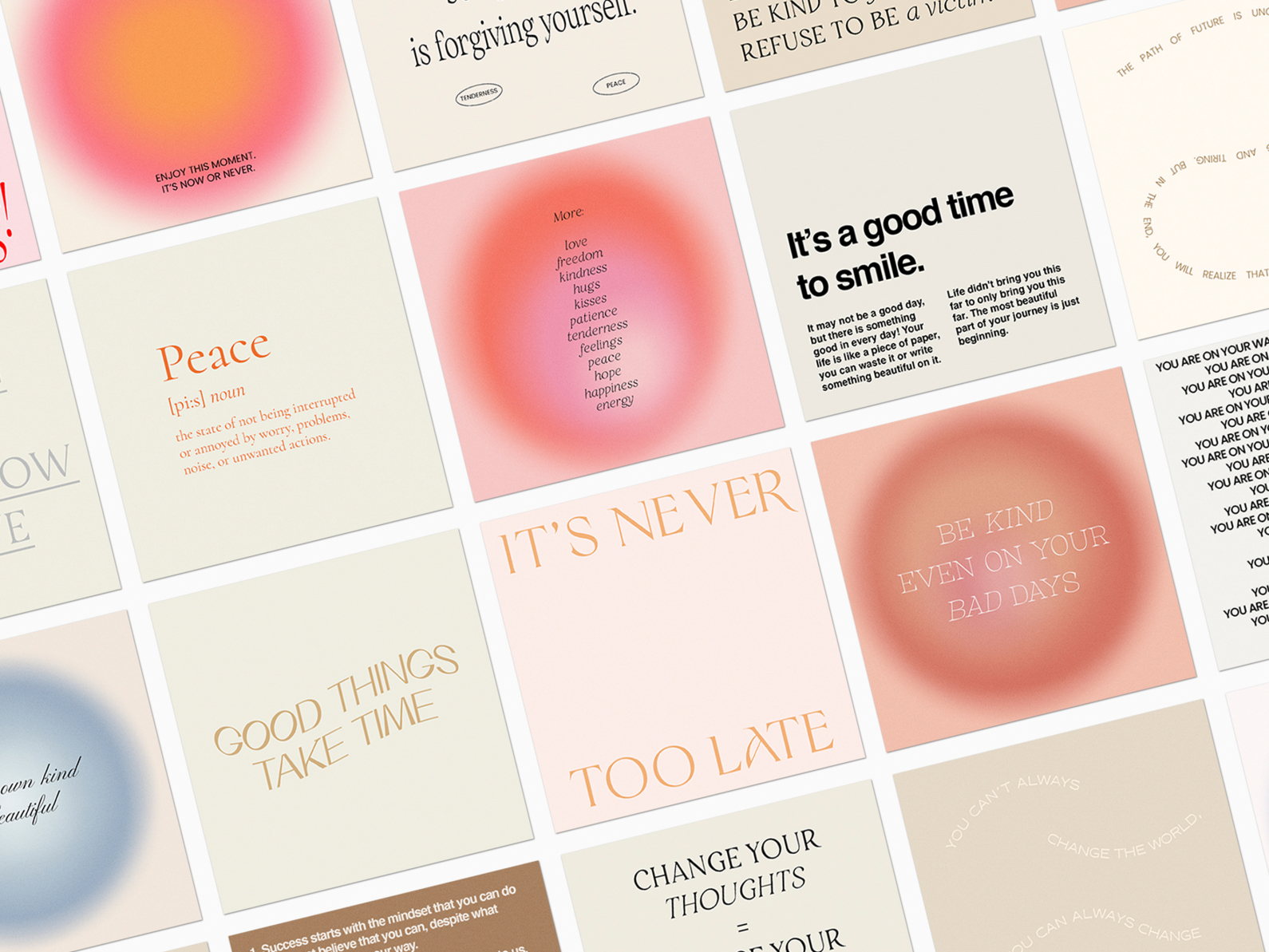 100 Editable Instagram Quotes. Aesthetic Minimalistic Templates By Feel