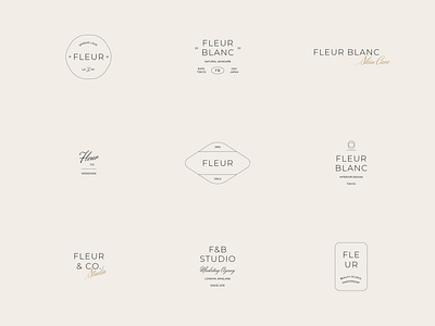 Fleur Logo Kit. 54 Customisable, Modern & Minimal Logotypes. ai badge branding design digital download editable eps graphic design illustration logo logos logotypes marks photoshop psd sumbols template typography vector