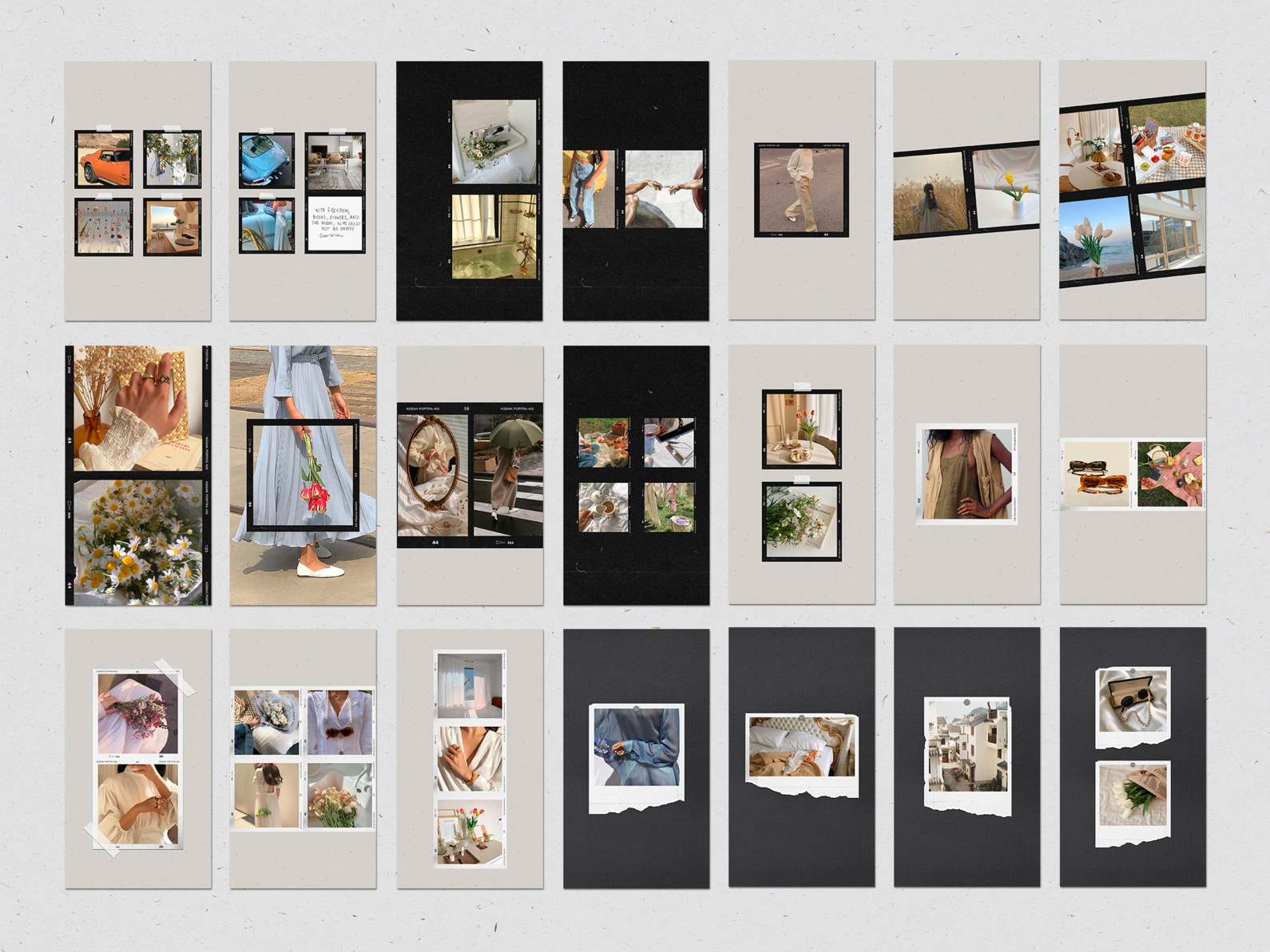 200 Film Frames & Instant Templates. Instagram Posts & Stories by Feel ...