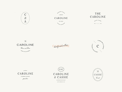 Caroline Logos. 54 Customisable & Minimal Logotypes. Ai Eps Psd by Feel ...