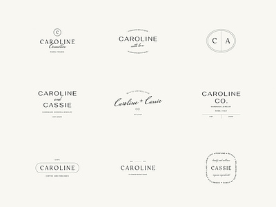 Caroline Logos. 54 Customisable & Minimal Logotypes. Ai Eps Psd